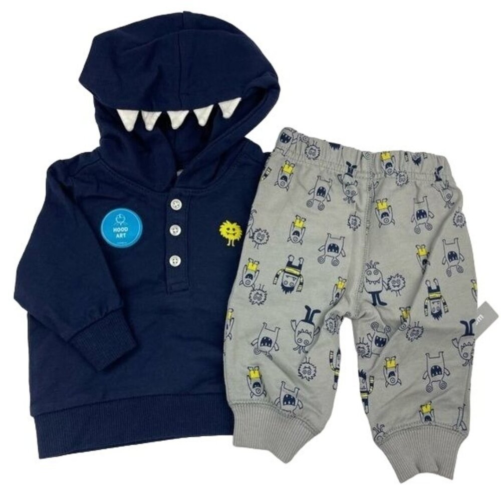Carter’s Baby Boy 2-Pc Set  Hoodie & Pants Monster 3 Months